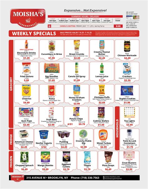 In Store Specials - Moishas