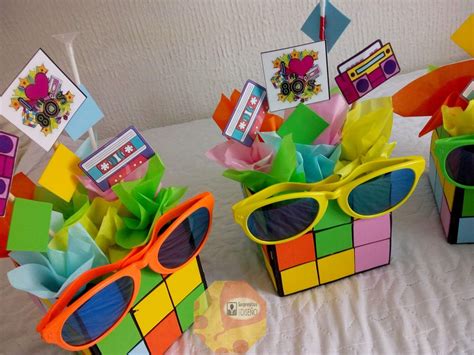 Centros de mesa 80 S Theme Party, 80s Theme, Party Themes, Diy 80th ...