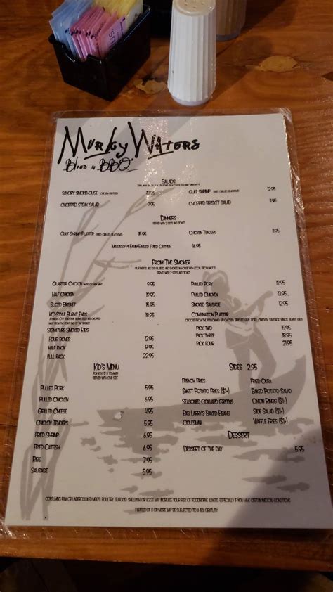 Menu at Murky Waters BBQ - Gulfport, Gulfport