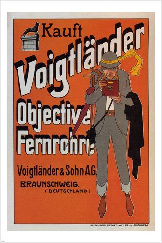 Buy Voigtlander Objective Fernrohre Vintage Ad Poster 1905 Germany ...
