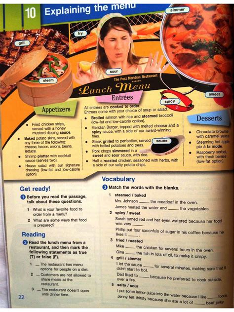 Image result for Server Explaining Menu