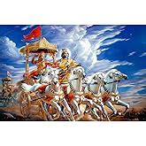 wallpics® Lord Krishna Arjun on Chariot | Sarathi | Mahabharat Gita ...