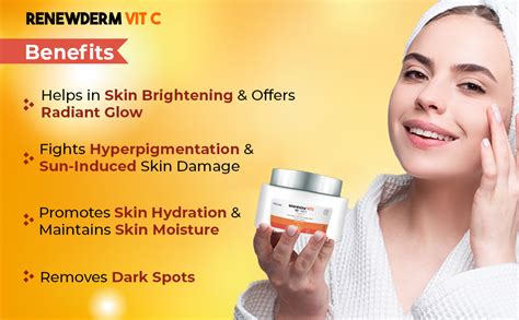 Renewderm Vit C Face Cream with 5 Antioxidants, Vitamin C, Vitamin A ...