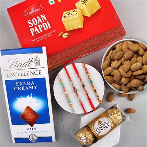 Send Set of 4 Family Rakhi Hamper For Germany Online | Rakhibazaar.com