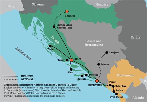 Croatia and Montenegro Adriatic Coastline 8 Day Tour – Visit Balkans