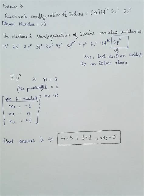 Electron Configuration For Iodine