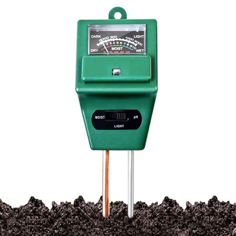 3-in-1 pH Meter for Soil Testing – With Moisture & Light Sensor Ideal ...