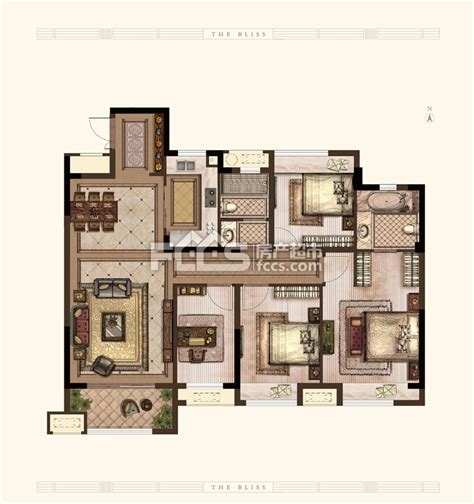 160平二层中式现代别墅设计图纸，户型四面采光_二层别墅设计图_鲁班设计图纸官网