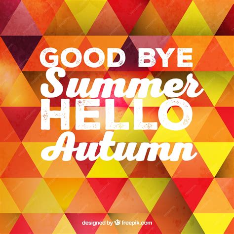 Goodbye Summer Hello Autumn