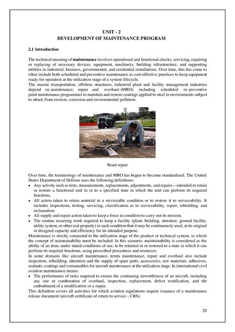 Development OF Maintenance Program notes - UNIT - 2 DEVELOPMENT OF ...