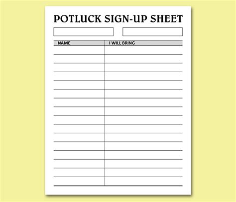 Potluck Organizer at David Boyette blog