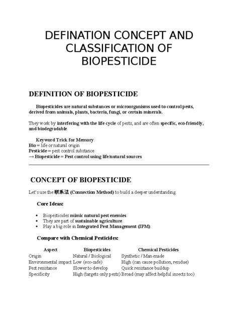 Defination Concept AND Classification OF Biopesticide - DEFINATION ...