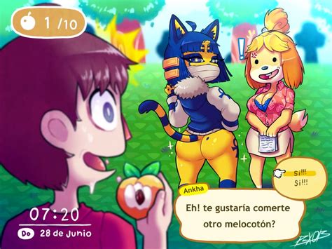 isabelle, villager, and ankha (animal crossing) drawn by panteon013 ...