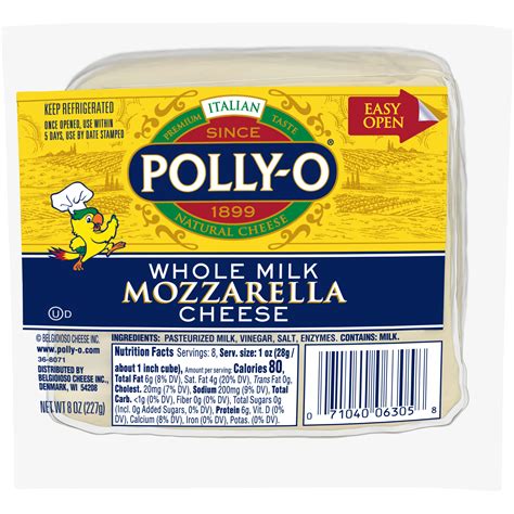 Whole Milk Mozzarella D, 8 oz. - Polly-O
