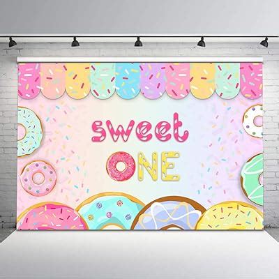 Buy Mocsicka Donut Birthday Backdrop Sweet Donut Shopped Sprinkles ...
