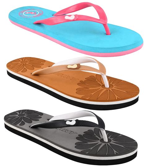 Buy Dashny Combo Pack Of 3 Multicolor Comfortable Casual Slippers ...