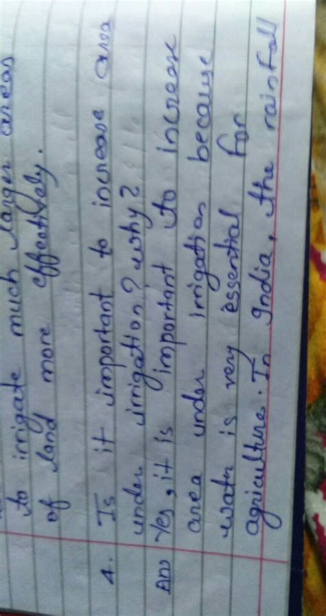 is it important to increase area under irrigation? economics - class9 ...