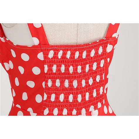 Elegant Classical 1950s Dress Polka Dot A-Line Fancy Dress Women's ...