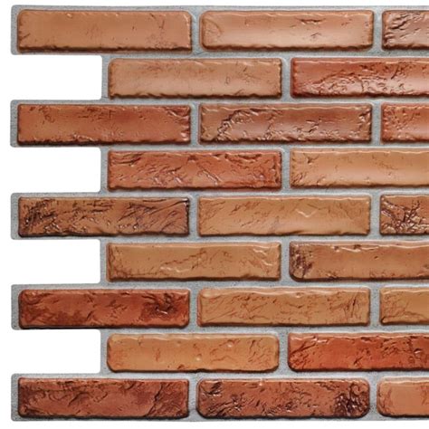 Dundee Deco 38-in x 20-in Embossed PVC Faux Brick Wall Panel in the ...