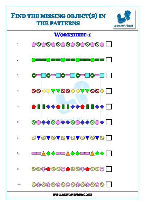 Image result for Pattern Problems for 3rd Grade