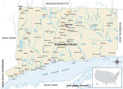 Image result for Connecticut State Map