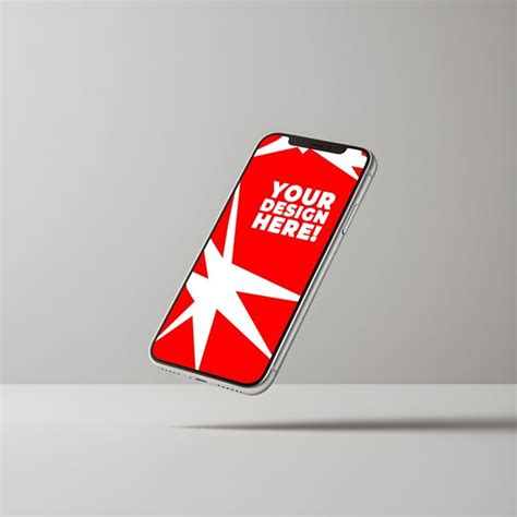 Phone screen mockup phone floating | Premium AI-generated PSD