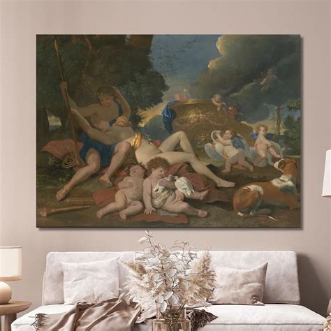 Venus And Adonis Nicolas Poussin canvas print