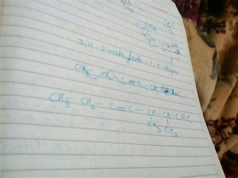 Draw the structure of 3,4-dimethylocta-1,5-diyne - Brainly.in