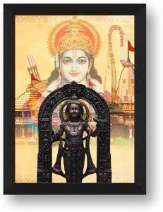 saf Ram Lalla ayodhya idol premium wall painting Digital Reprint 12 ...