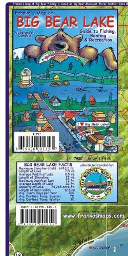 Big Bear Lake Guide to Fishing, Boating & Recreation Franko Maps ...