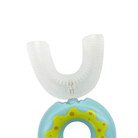U Shaped Manual Kids Toothbrush Oral Cleaning for Kids Baby Blue 6-12 ...