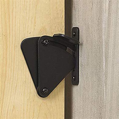 Buy Black Lock for Sliding Barn Door Wood Door Latch Gate EASY DIY ...