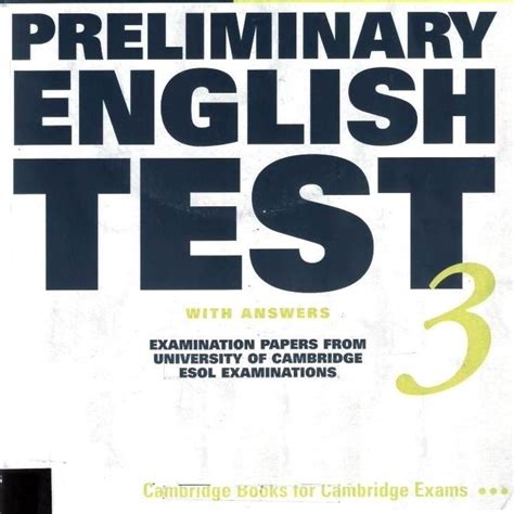 Cambridge PRELIMINARY English Test 3. Part 2 en Preliminary. That ...