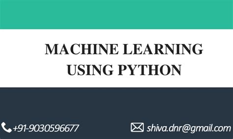 Machine Learning in Python Tutorial 的图像结果