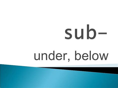 Sub Example Words at Lincoln Parkes blog