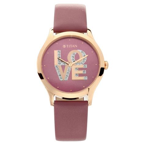 Buy Online Titan Self Expression Purple Dial Analog Leather Strap watch ...