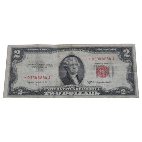Star 1953 US $2 Red Seal Note #14097 | Auctionninja.com