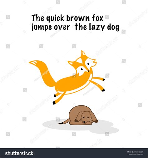 Quick Brown Fox Jumping Over Lazy Stock Vector (Royalty Free ...