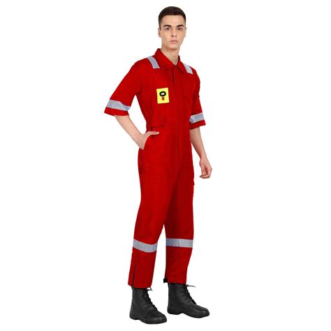 OIL India Uniform Coverall Half Sleeves - Red