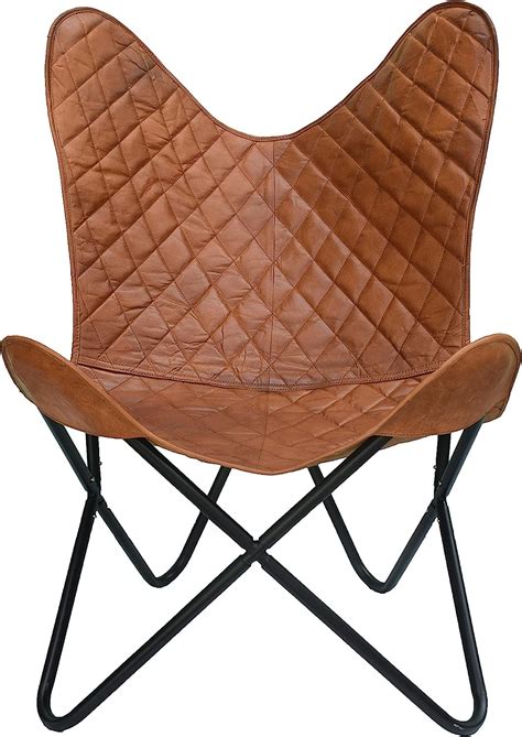 Leather Butterfly Chair - Living Room, Bed Room Furniture/Genuine ...