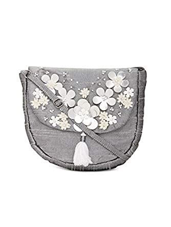 Silver 3D Sling Bag : Amazon.in: Shoes & Handbags