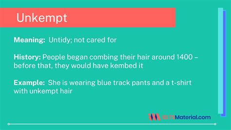 Word - Unkempt | IELTSMaterial.com