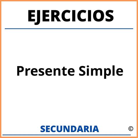 Image result for Ejercicios Con Presente Simple