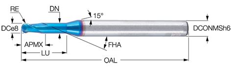 Iscar India | Milling > Solid > Ballnose End Mills > EB-A2-H (rib ...