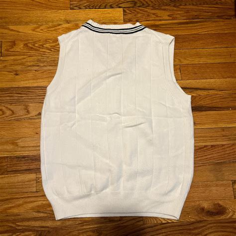 Uniqlo white Sweater Vest Size Small No flaws,... - Depop