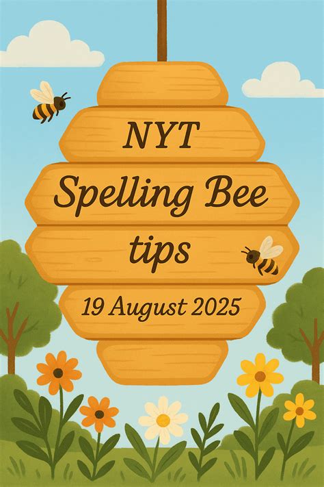 Today’s NYT Spelling Bee Word List & Tips – 19 August 2025 - Spelling ...