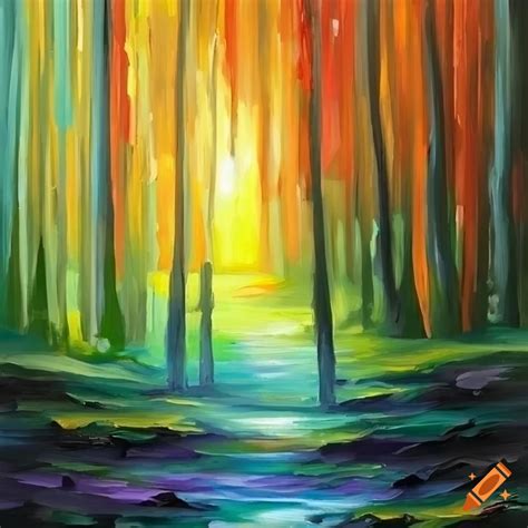 Rainbow Oil Painting R Thomas paintings