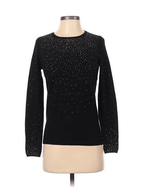 C by Bloomingdales 100% Cashmere Color Block Polka Dots Black Cashmere ...