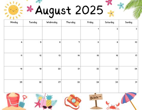 Editble Printable Calendar 2025 Cute