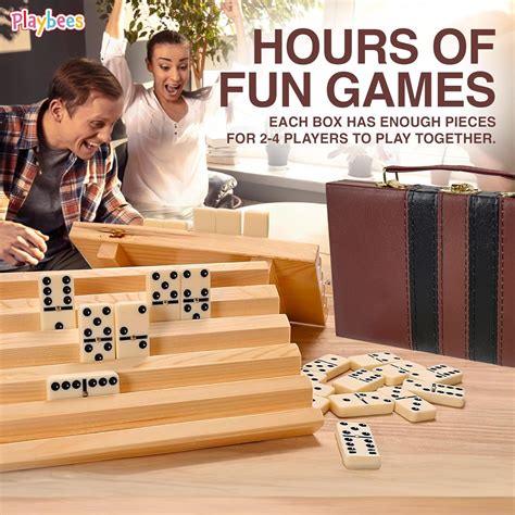 Jumbo Double Six Dominoes Set - 28 White Classic Barbados | Ubuy
